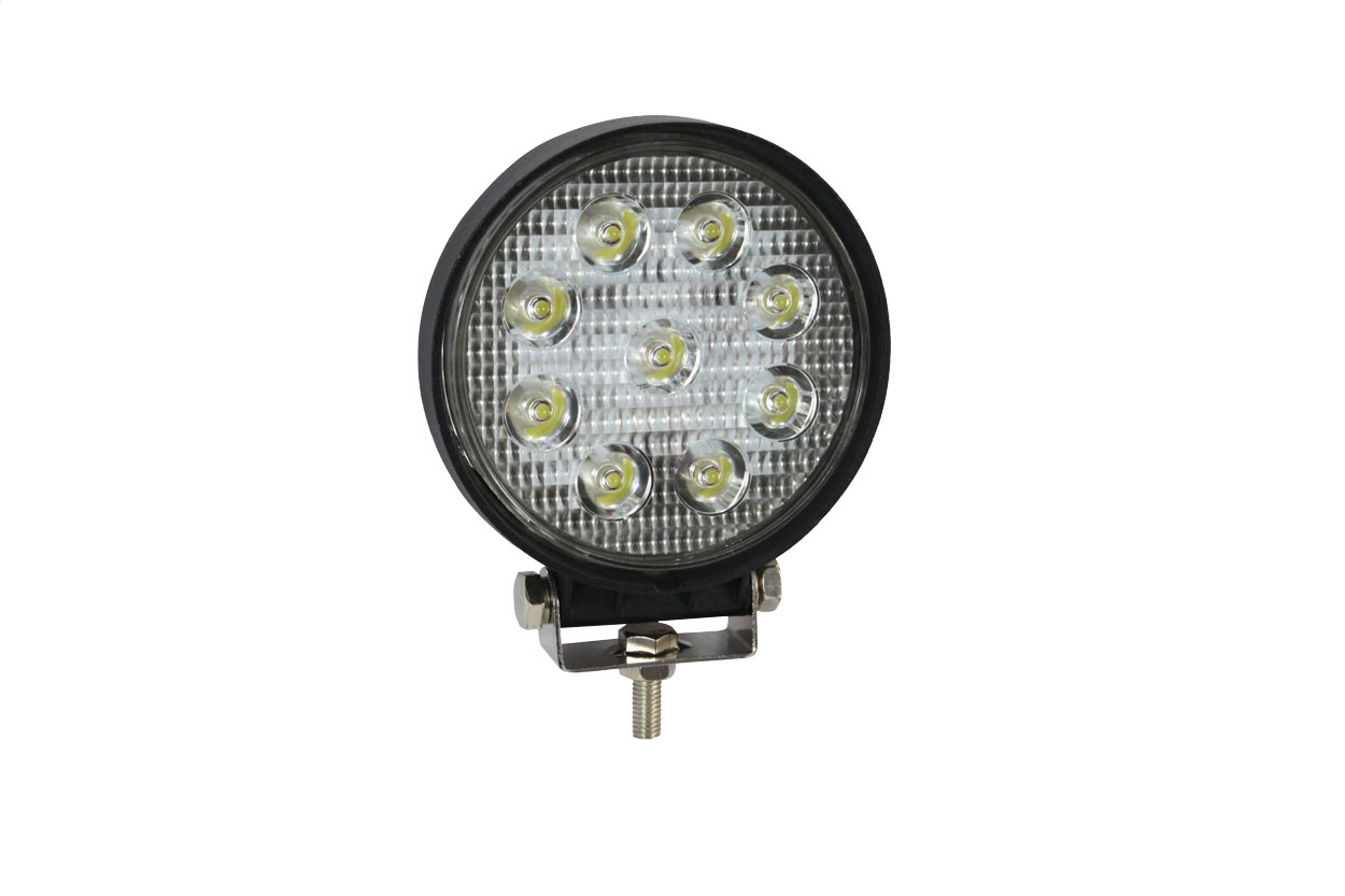 Lampa lucru LED 27W 6000K, Spot lumina, 12V-60V, IP67, aluminiu, omologare E9, ?115 x 35 mm