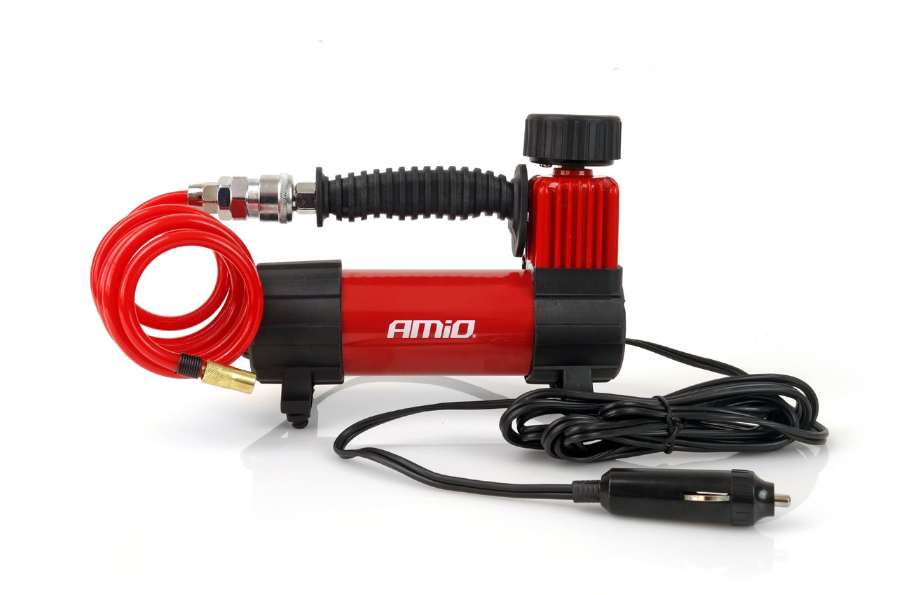 Compresor auto AMIO compact 12V, 7bar, 100psi, 28L/ Min, cu furtun cu cuplare rapida