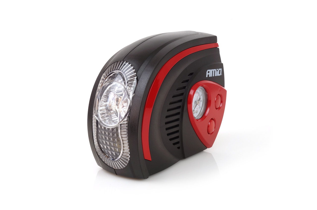 Compresor auto AMIO compact 12V 7bar, 100psi, 12L/ Min, Lanterna Led