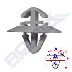 Set 10 bucati agrafe OE Renault Master 1980-2010, Kangoo 1998-2008; Trafic 2001-2014; Opel Vivaro 2001-2014, Iveco Daily 1999-2014, clips fixare bandou usi si orn Aripa fata , 7701470779 (10bucati)
