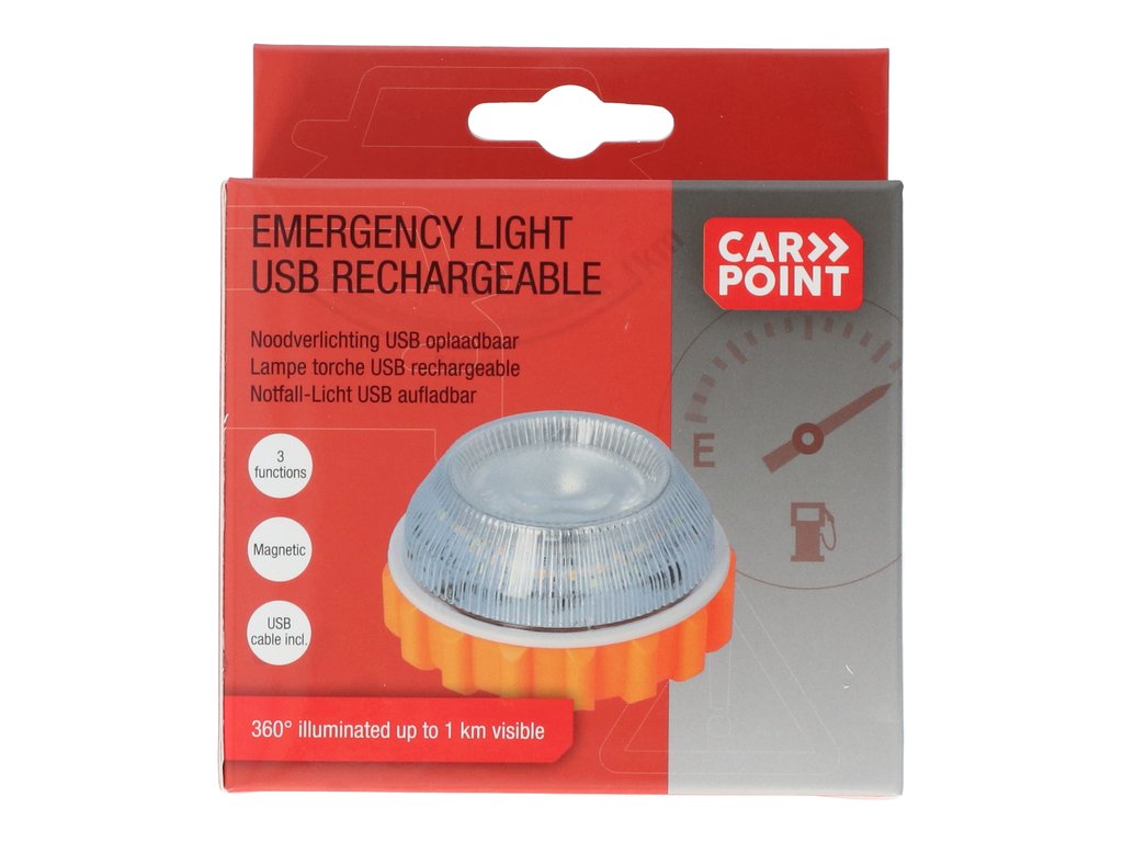 Lumina de Urgenta Carpoint cu LED, Reincarcabila prin USB - Multifunctionala