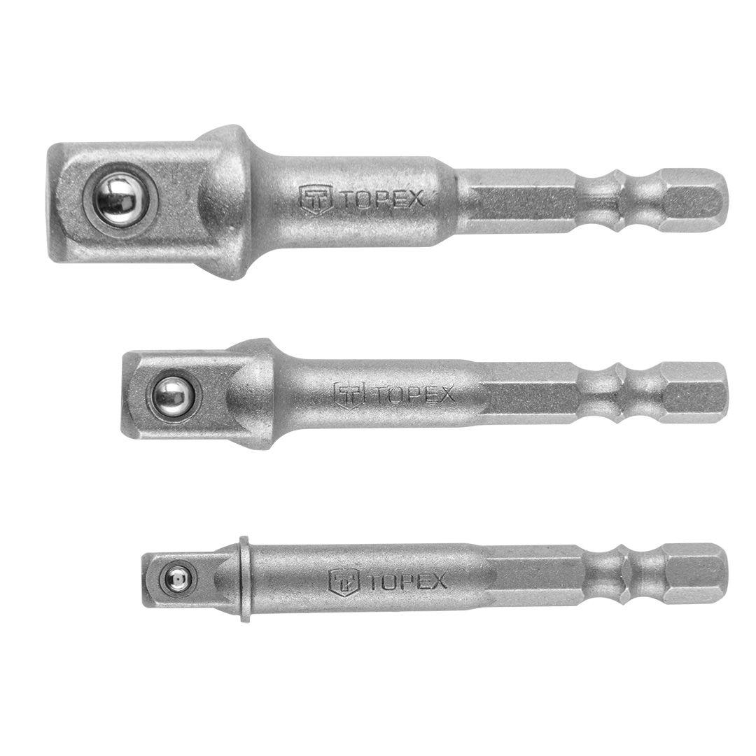 Adaptoare de la 1/4'' la 1/4'', 3/8'',1/2'' , 3 buc -set 38D151