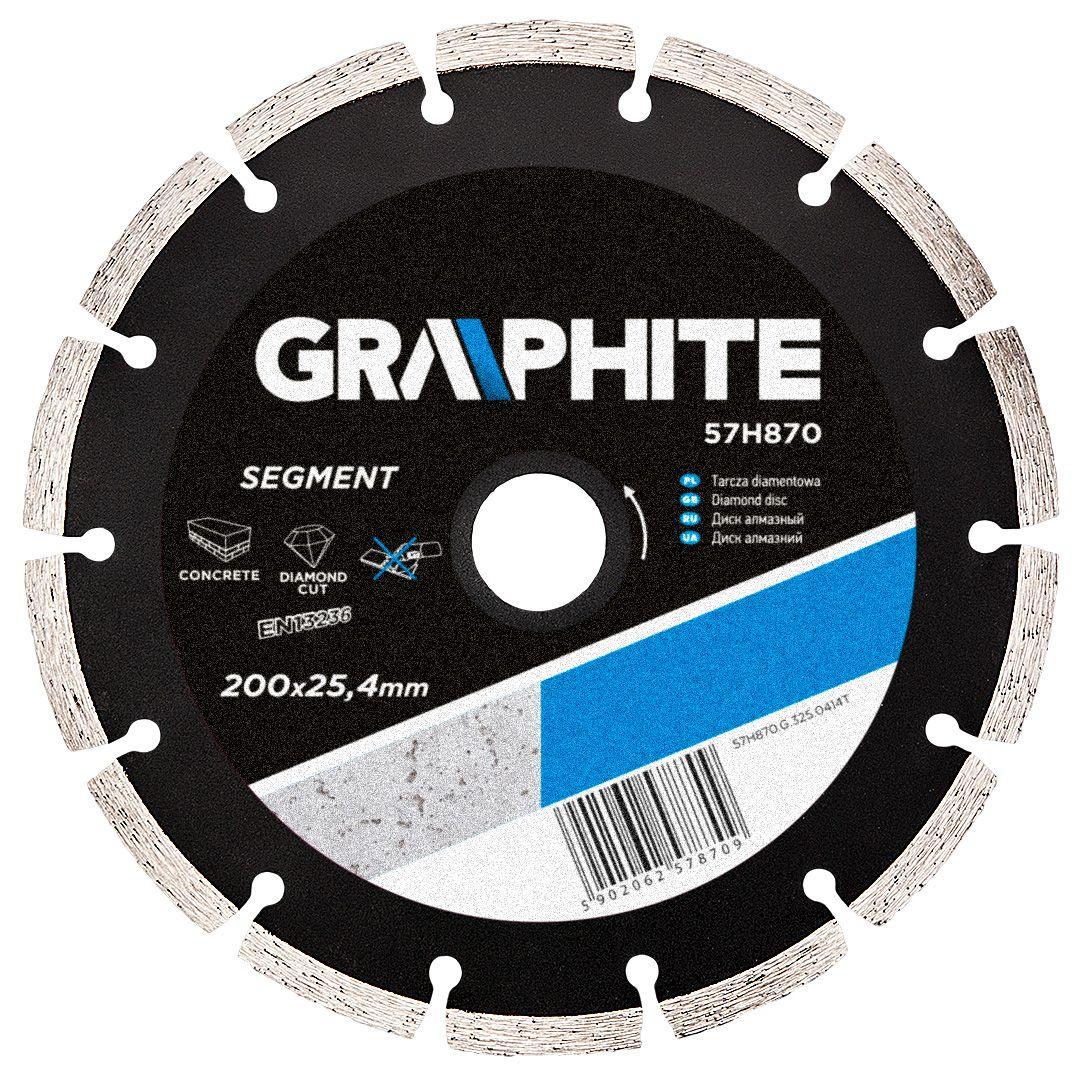 Disc diamantat 200x25.4mm, segmentat 57H870