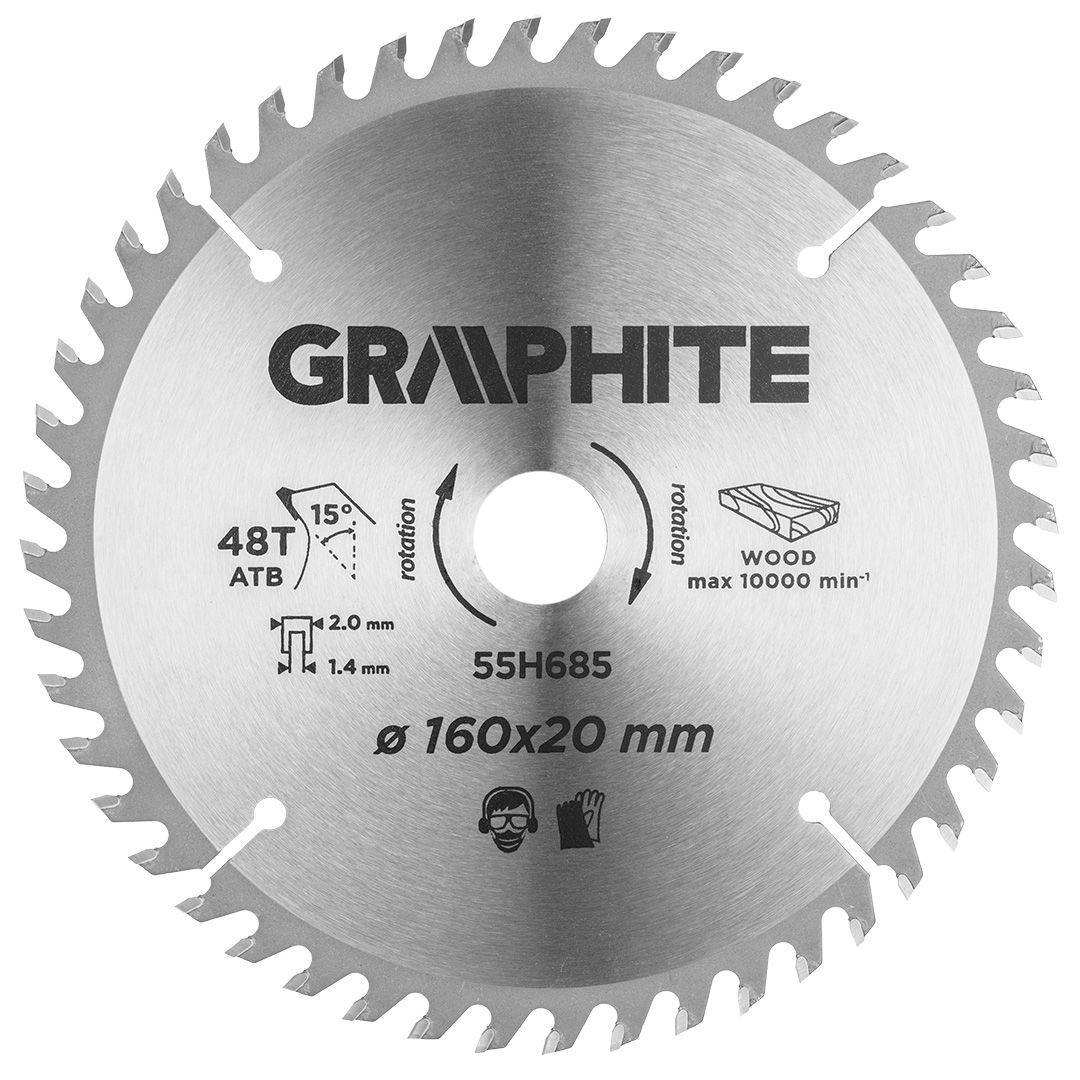 Disc circular cu varfuri HM 160x20mm, 48 dinti 55H685