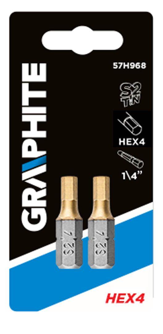 Varf[ bit] pentru surubelnita electrica HEX 4X, 25mm, 1/4 ", 2 buc , 57H968