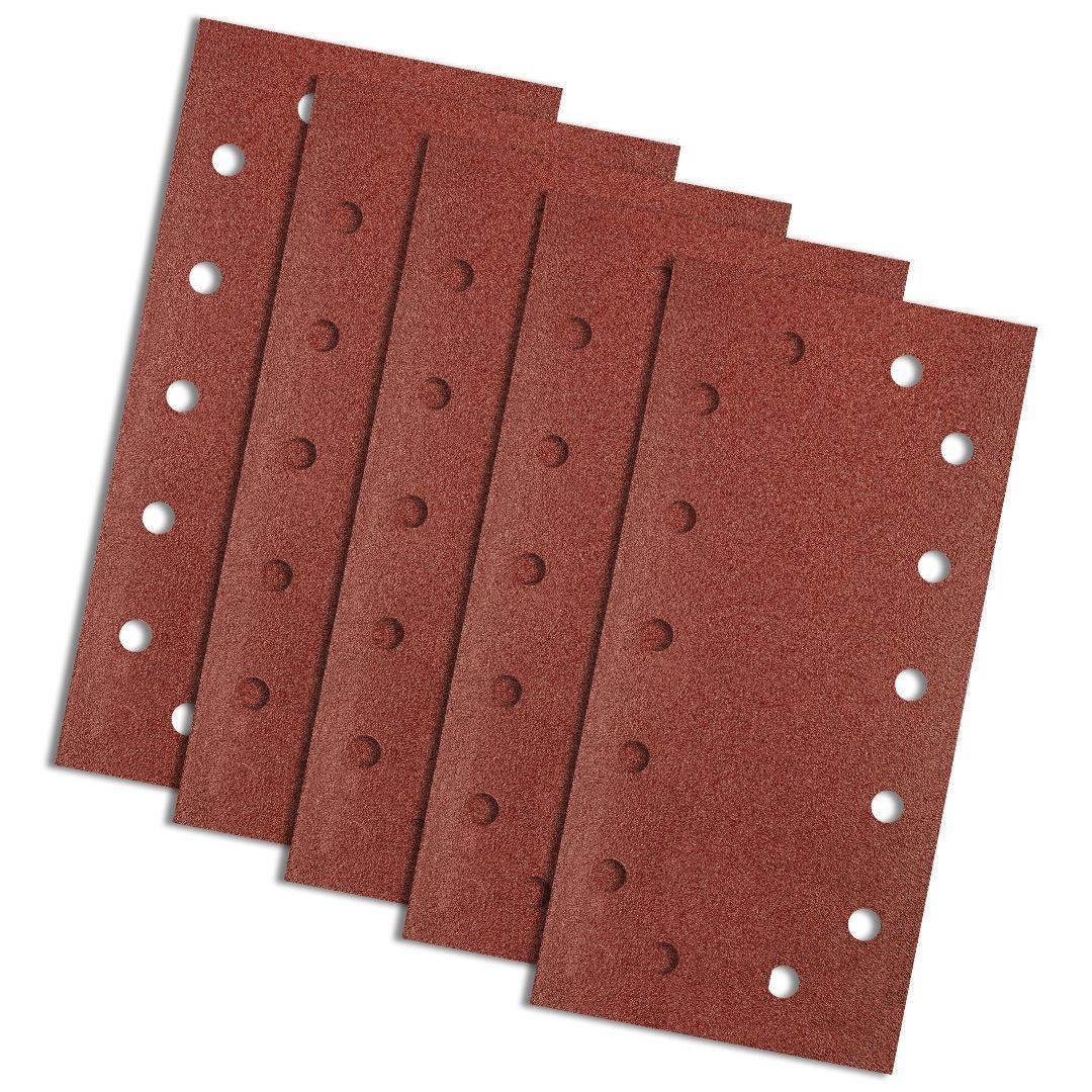 Hartie abraziva cu velcro 115x230mm, K80, cu gauri - set 5 buc 55H722