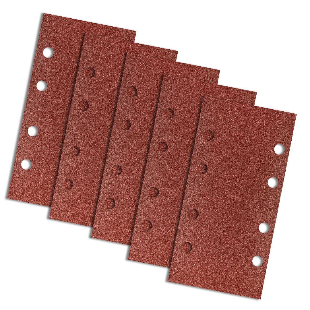 Hartie abraziva cu velcro 93x185mm, K80, cu gauri - set 5 buc 55H738