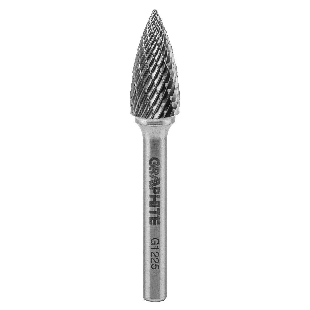Freza rotativa din carbura HM, tip G (ovala ascutita), 12x25mm, tija 6x45mm 55H375