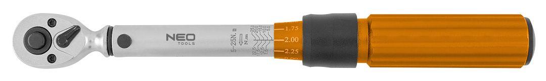 Cheie dinamometrica 1/4 ", 5-25Nm, set de 21 buc 08-821