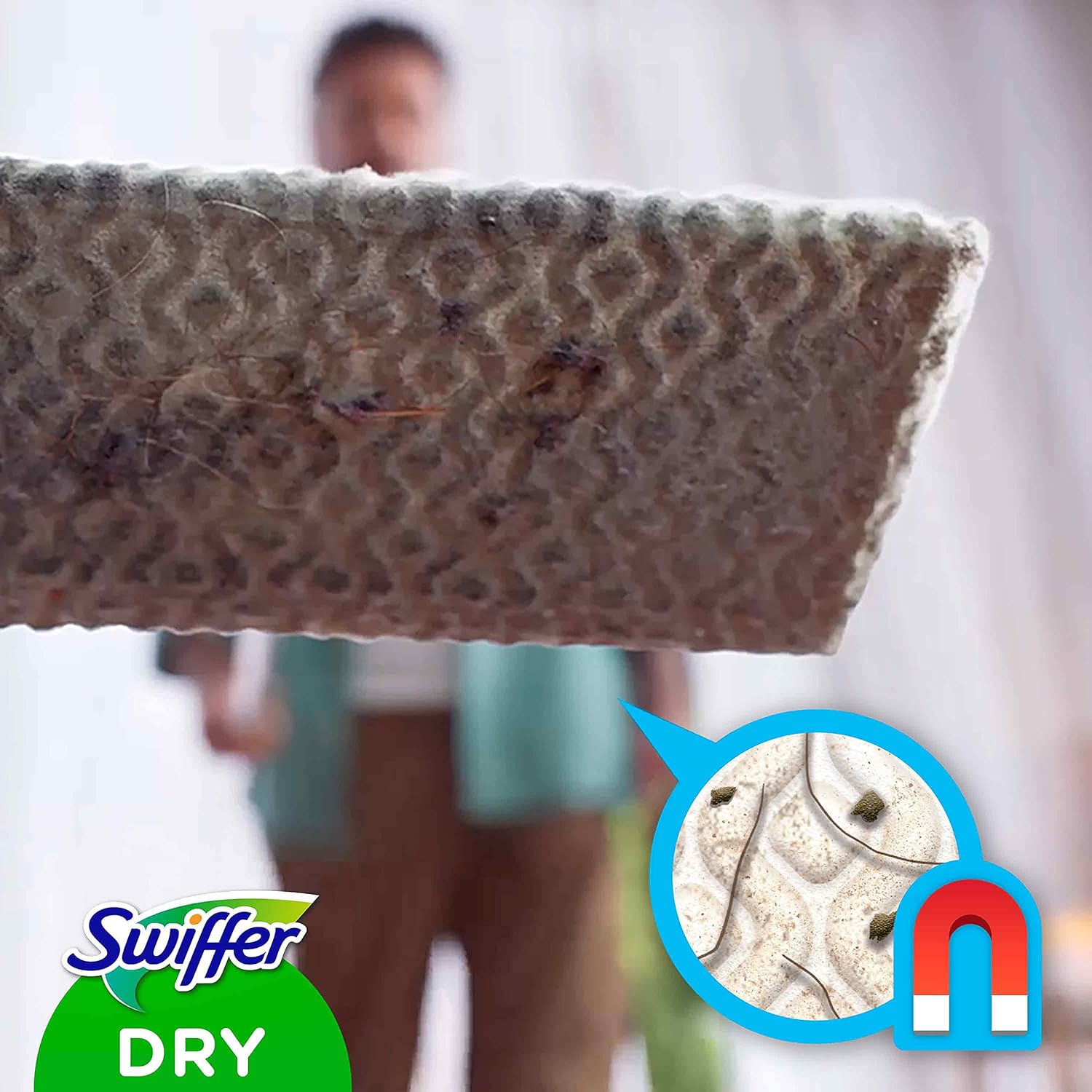 Lavete uscate pentru podea Swiffer Dry, Pachet de 34 Bucati, Capteaza si Retine de 3 Ori Mai Mult Praf, Murdarie si Par Decat un Mop Conventional