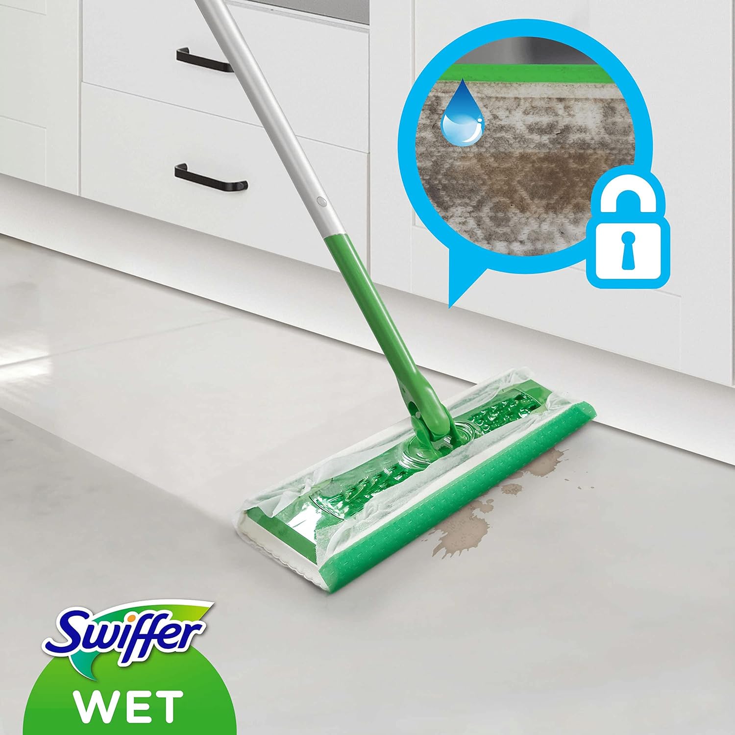 Lavete umede pentru podea, linoleum Swiffer Wet , Pachet de 10 Bucati, - Curatare Umeda Eficienta