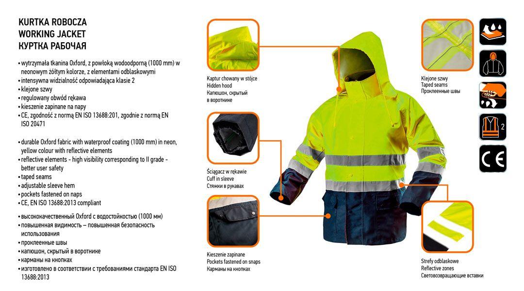 Jacheta de lucru reflectorizanta impermeabila L 81-720-L