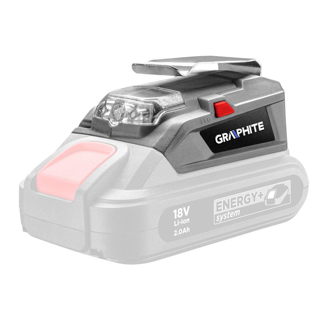 Adaptor de alimentare USB cu Lanterna LED, Energy+ (fara acumulator inclus) 58G025