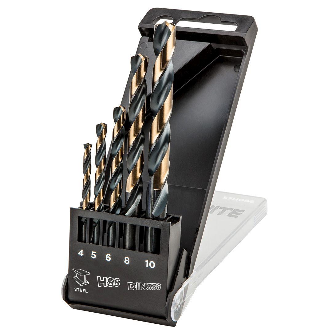 Burghiu metal HSS-CNC, 124°, tip Pro-Tec, 4,0 - 10,0 mm, set 5 buc. 55H086