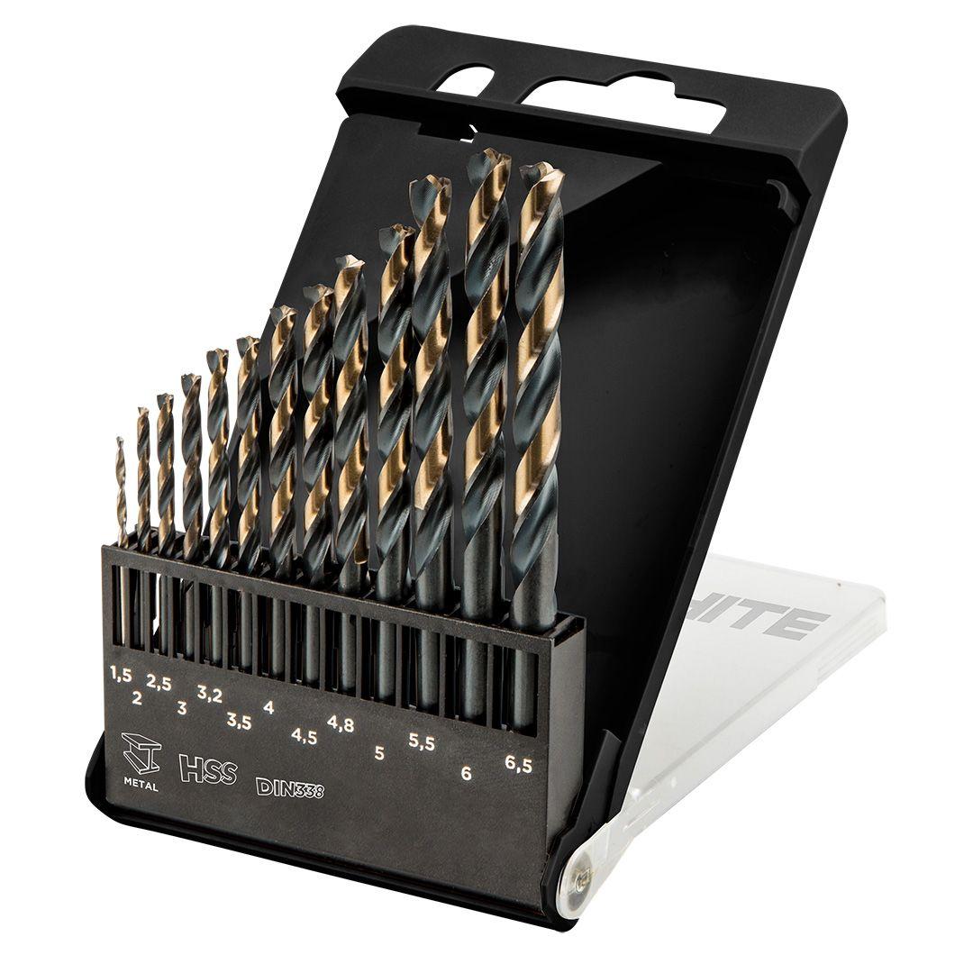 Burghiu metal HSS-CNC, 124&deg;, tip Pro-Tec, 1,5 - 6,5 mm, set 13 buc. 55H088