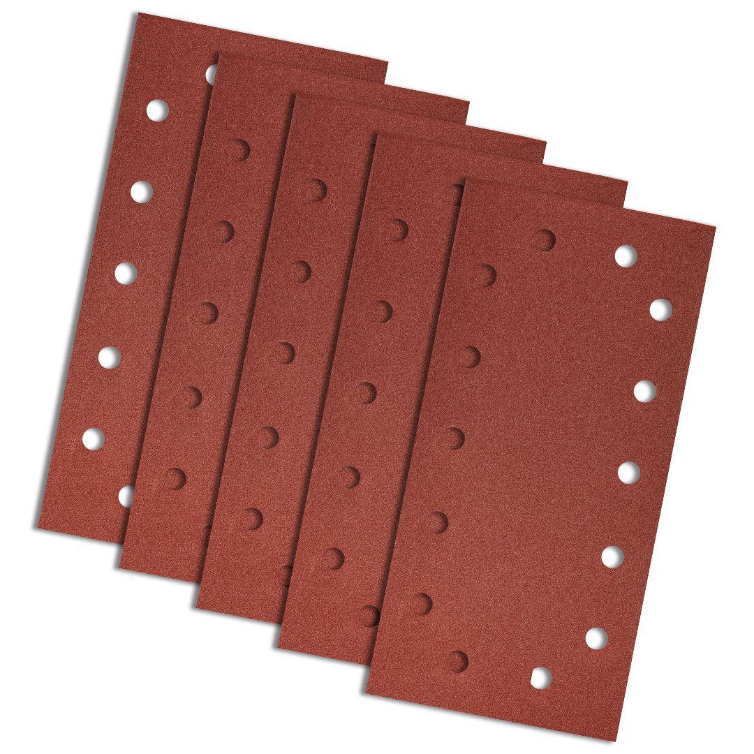 Hartie abraziva cu velcro 115x230mm, K180, cu gauri - set 5 buc 55H725