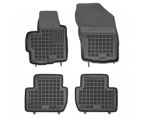 Set covorase auto din cauciuc Mitsubishi Outlander, 2007-2015, Citroen C-Crosser 2007-, Peugeot 4007, 03.2007-, presuri tip tavita marca Rezaw Plast