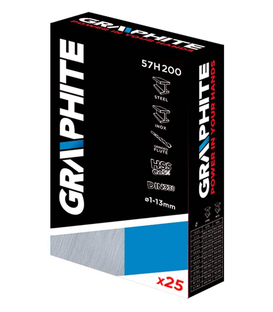 Burghie metal, HSS-TiN , 1.0-13.0 mm, 25 buc -set 57H200
