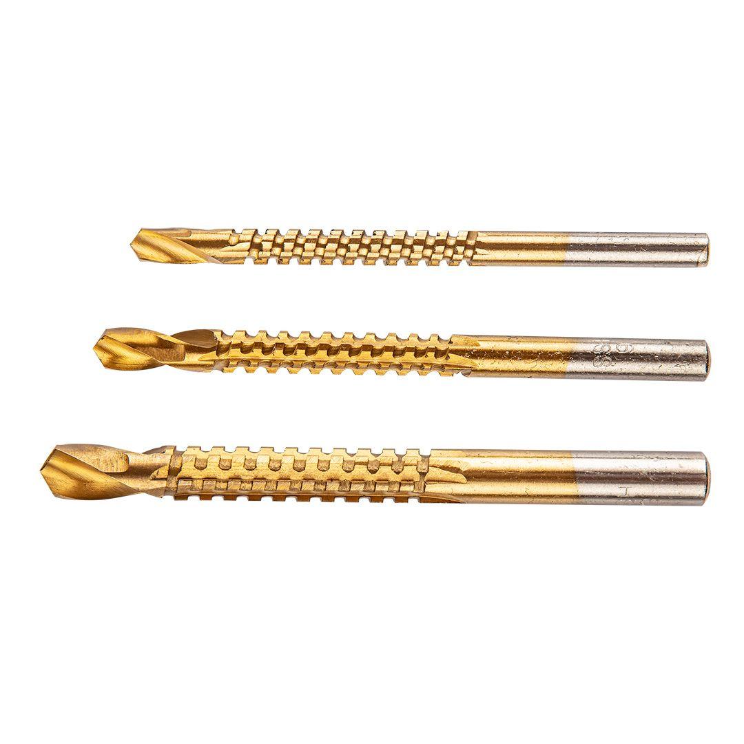 Burghie Fierastrau 5,6,8mm,Tin, 3 buc , set 57H250