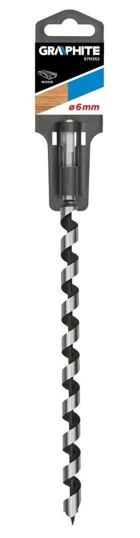 Burghiu lemn elicoidal, 6 x 250 mm 57H352