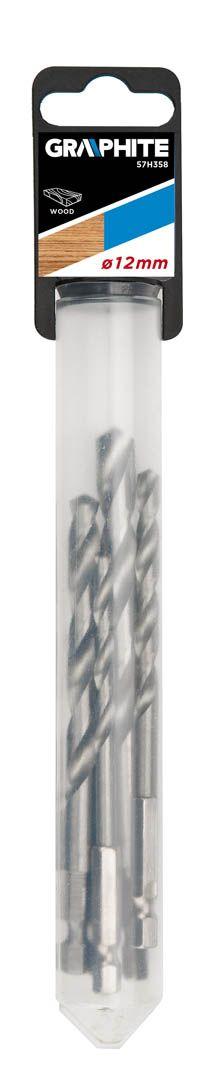 Burghiu lemn elicoidal, 12 x 250 mm 57H358