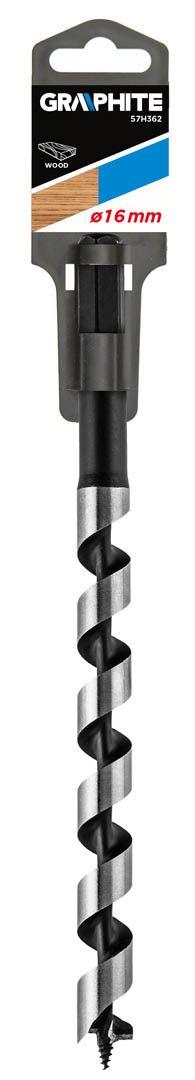 Burghiu lemn elicoidal, 16 x 250 mm 57H362