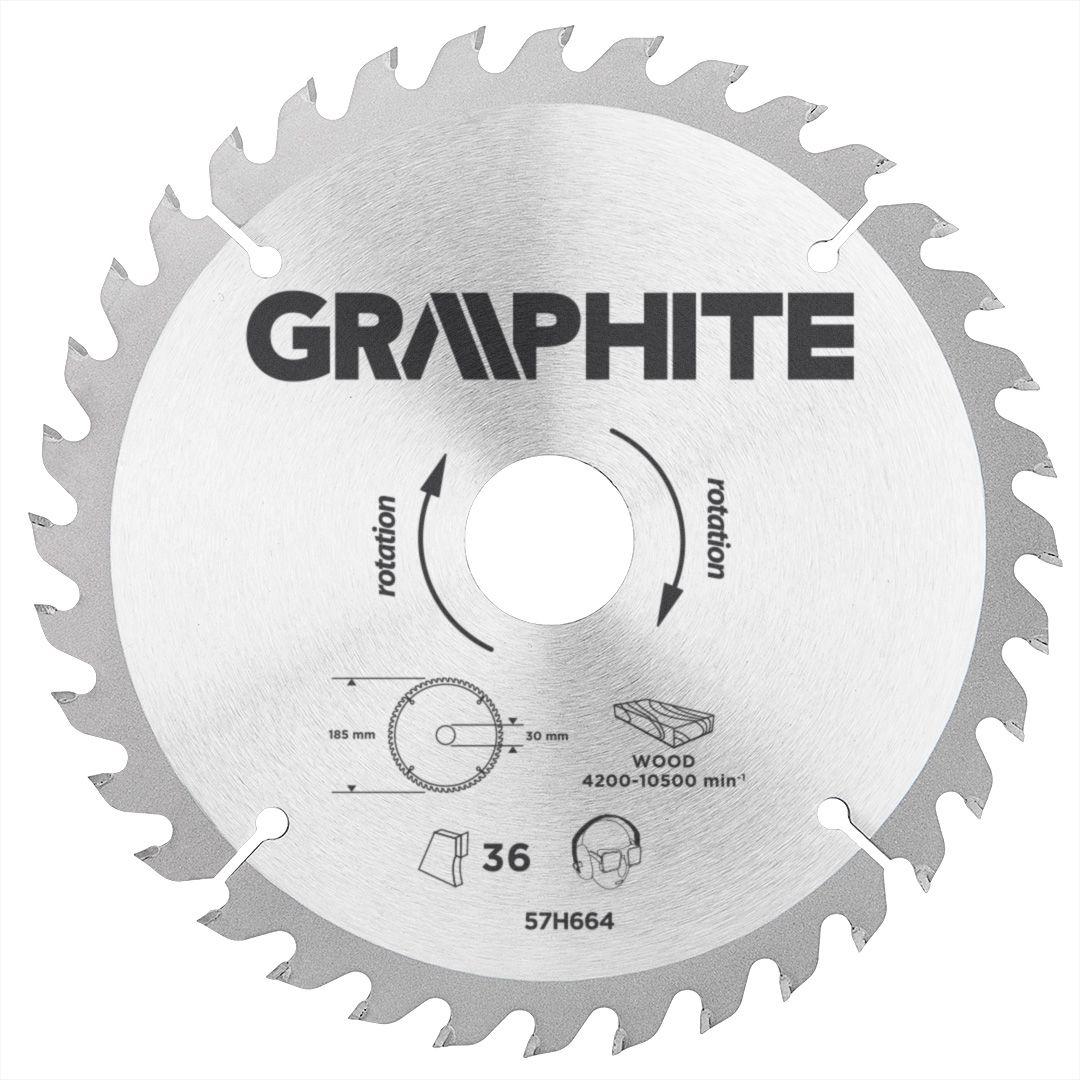 Disc pt Fierastrau debitor,carbura, 185 x 30 mm, 36 dinti 57H664