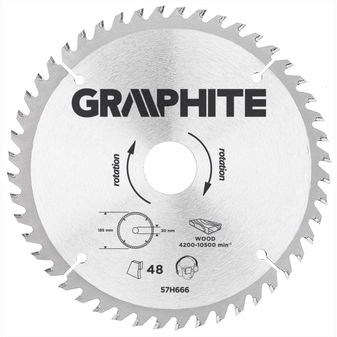 Disc pt Fierastrau debitor,carbura, 185 x 30 mm, 48 dinti 57H666