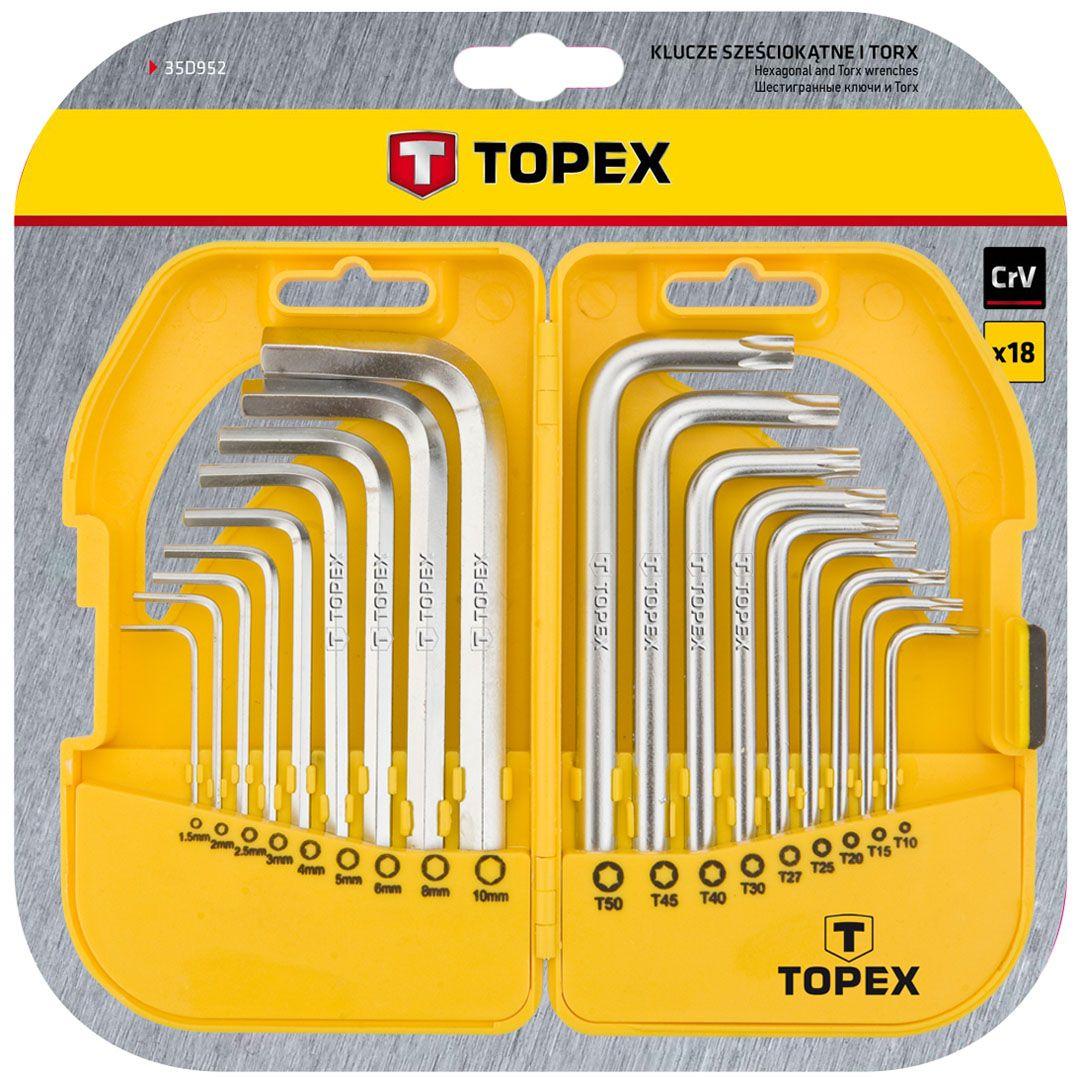 Chei hexagonale si Torx, 18 buc -set 35D952