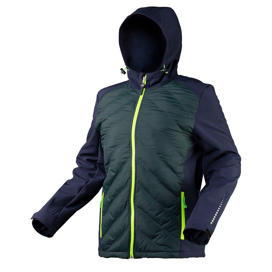 Jacheta de lucru softshell cu gluga si dublura tip vesta, masura L 81-559-L