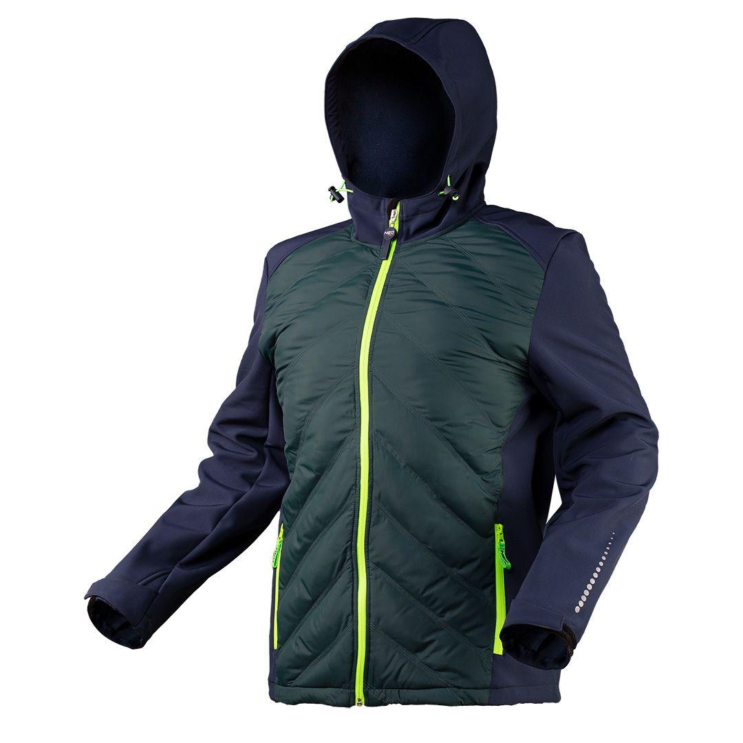 Jacheta de lucru softshell cu gluga si dublura tip vesta, masura S 81-559-S