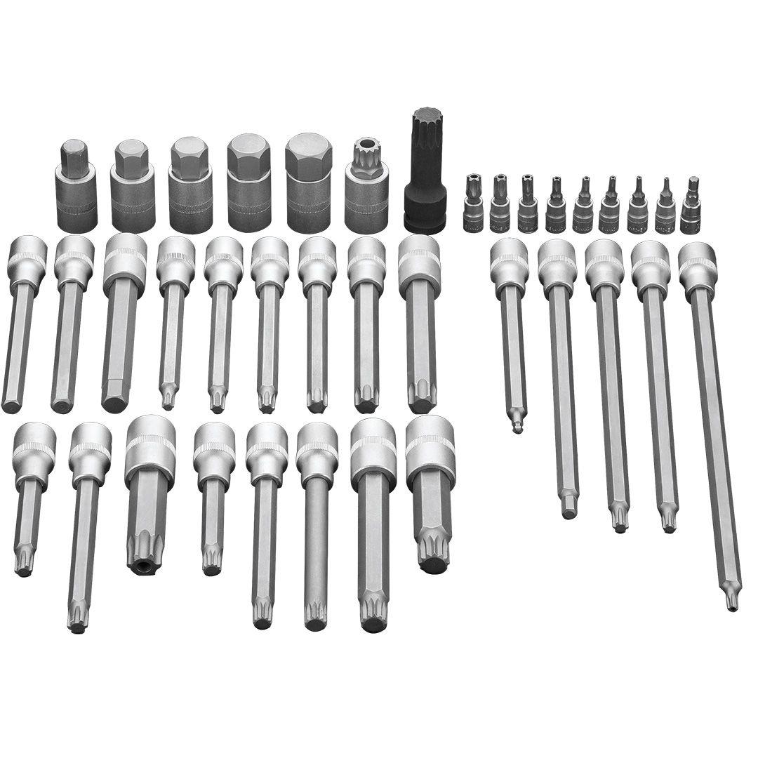 Set tubulare cu bit Torx scurt si lung 1/2 " set 38pcs 08-710