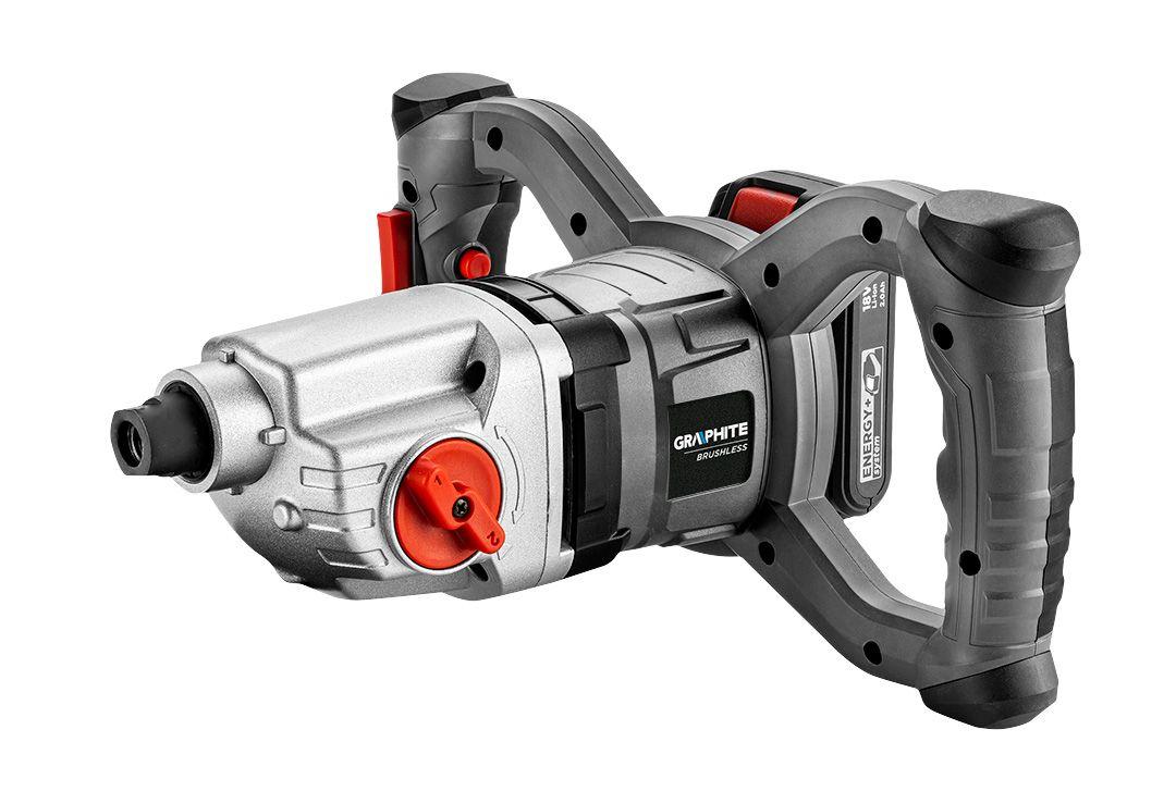 Mixer fara fir Energy+ 18V, RPM: I: 250-400 min-1, II: 350-650 min-1 (fara acumulator inclus) 58G084