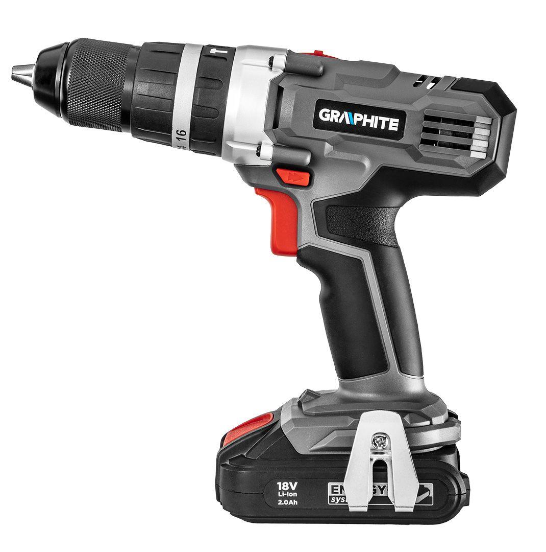 Masina de gaurit 18V Li-Ion Graphite Energy+ mand 13 mm (fara acumulator inclus) 58G010