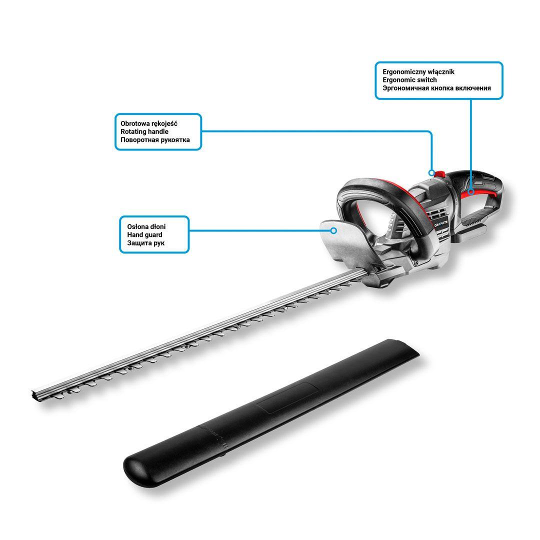 Trimmer fara fir, Energy + 18V, Li-Ion, latime de taiere 510 mm (fara acumulator inclus) 58G032