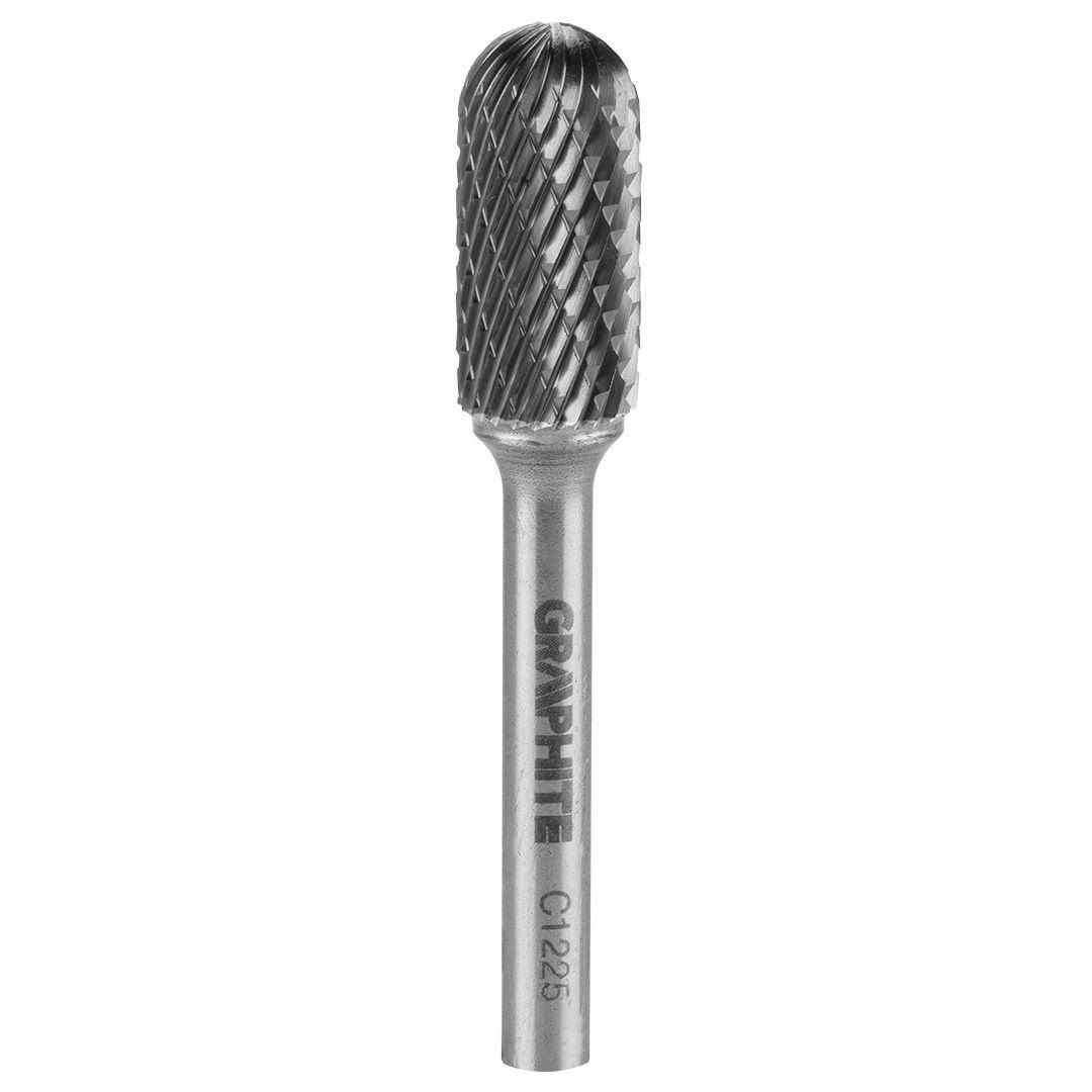 Freza rotativa din carbura HM, tip C (cilindrica rotunjita), 12x25mm, tija 6x45mm 55H361