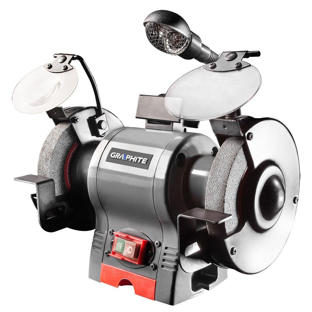 Polizor de banc 370W, 230V, disc piatra 150x12.7mm, 3450 rpm, 59G383