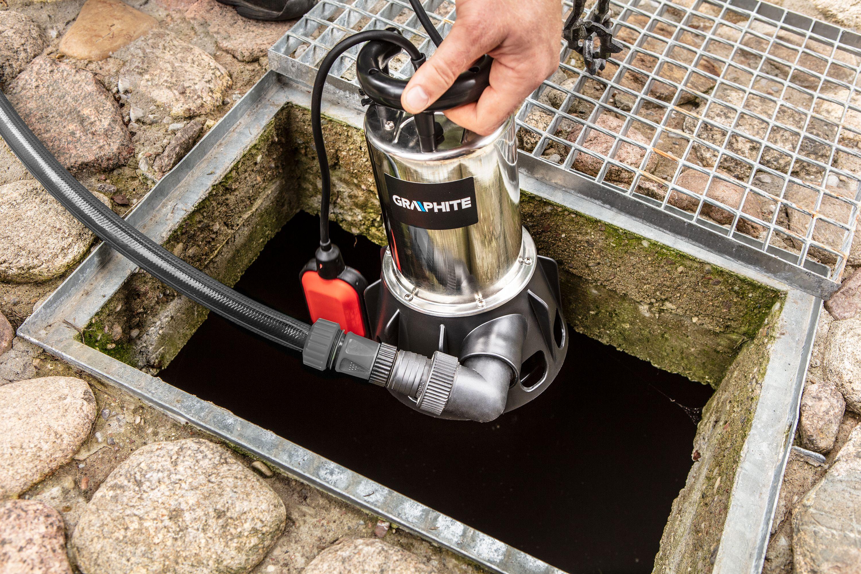 Pompa submersibila 650W pentru ape reziduale, carcasa INOX , IP68, volum max pompare 11000 l/h, max. adancime max . 8m. inaltime lucru maxima t 8m, cablu alimentare 10m, 3x1mm2 59G446