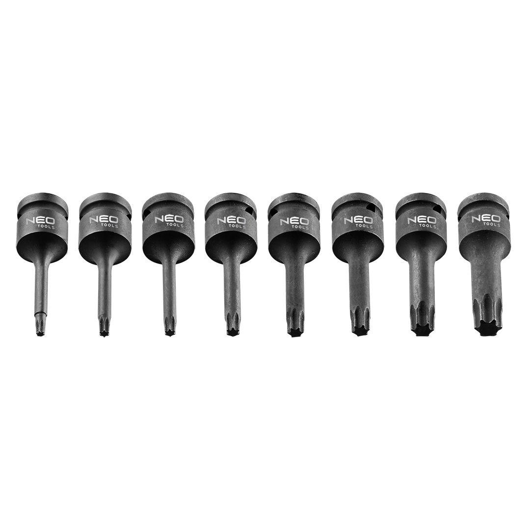 Set tubulare impact, Torx, 8 piese, CrMo, 1/2'' 08-712