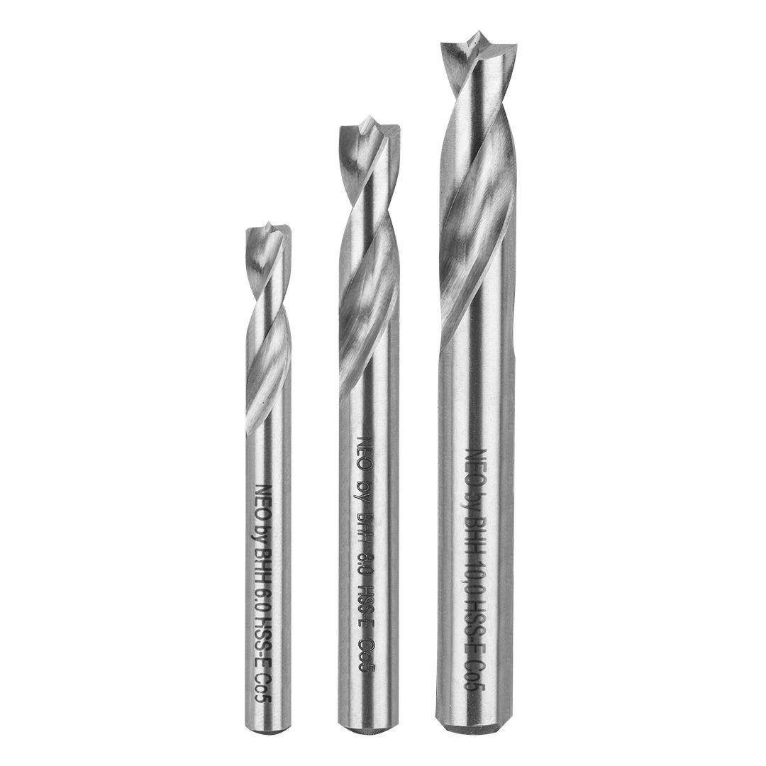 Set de burghie pentru suduri 3 buc, HSS-Co5, 6,0-10,0 mm 08-958