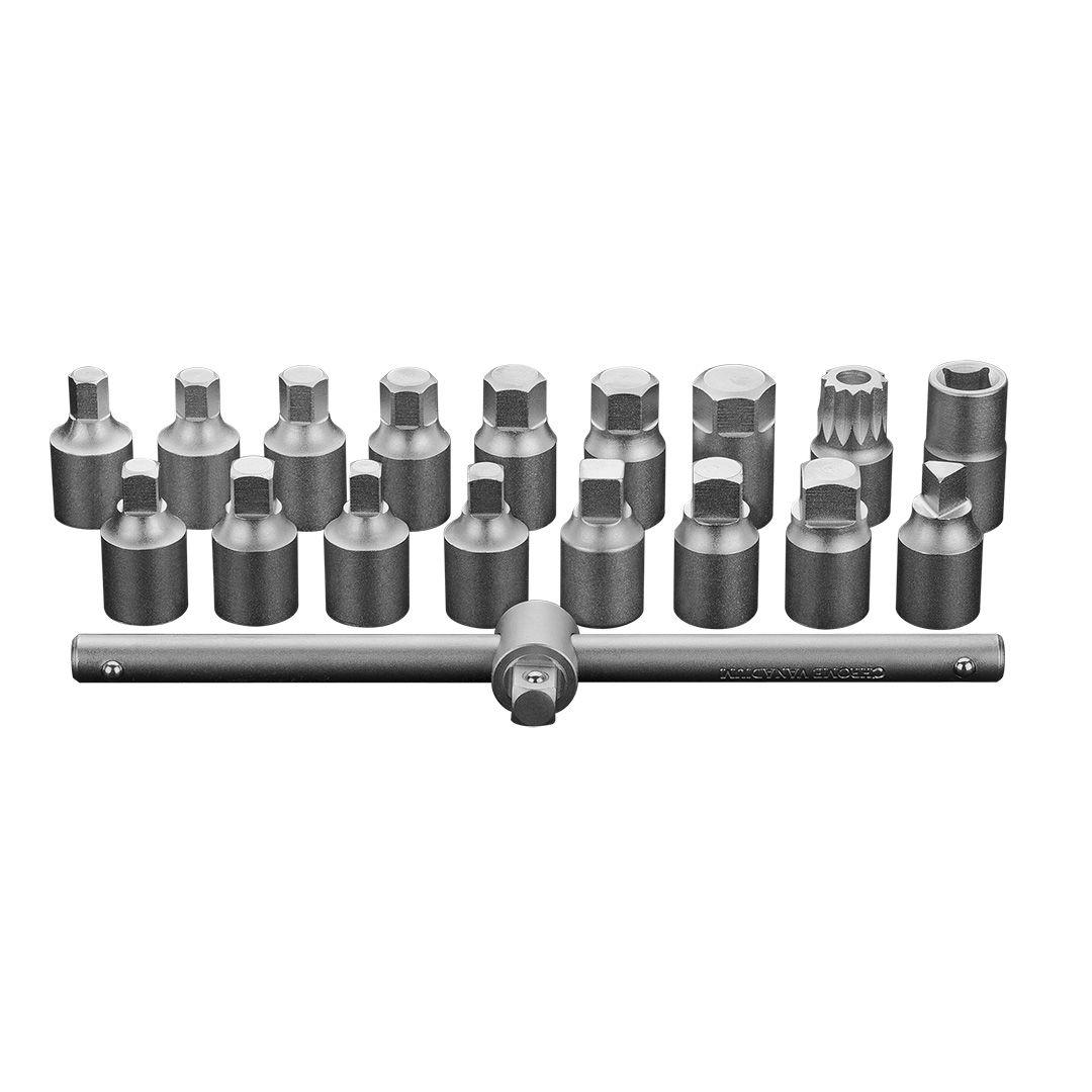 Set chei desfacere buson scurgere ulei diverse marci auto 18 buc, 3/8 " 11-235