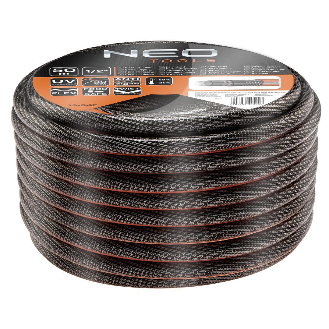 Furtun de gradina 1/2 " x 50 m, 6 straturi NEO PROFESSIONAL 15-842