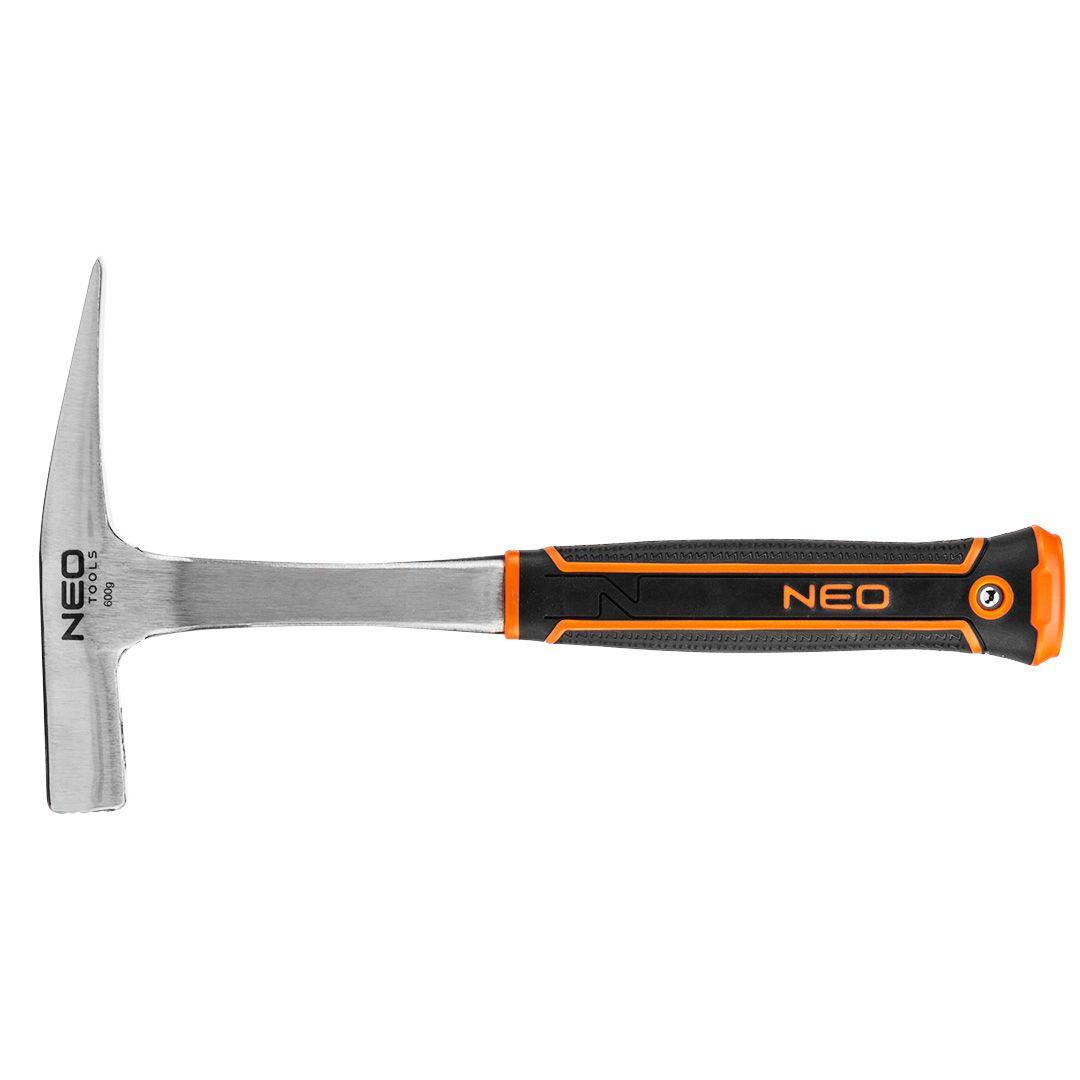 Ciocan de zidarie (ingust) 600 g, monobloc, maner bimaterial 25-106