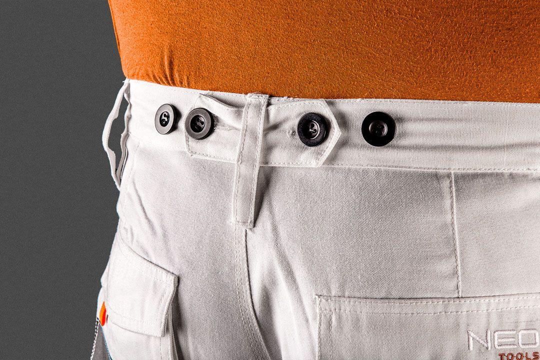Pantaloni de lucru, alb, marimea S/48 81-120-S