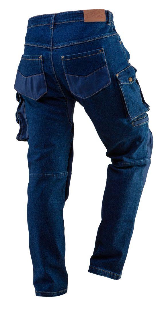 Pantaloni de lucru DENIM, cu intarituri la genunchi, marimea L 81-228-L