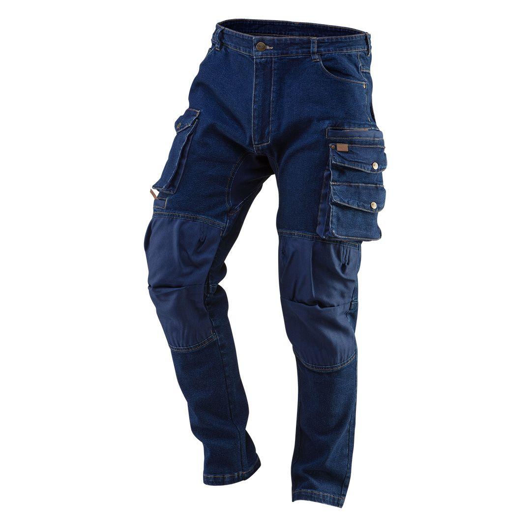 Pantaloni de lucru DENIM, cu intarituri la genunchi, marimea L 81-228-L