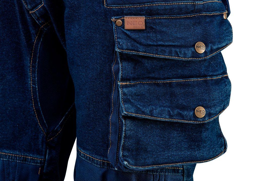 Pantaloni de lucru DENIM, cu intarituri la genunchi, marimea XS 81-228-XS