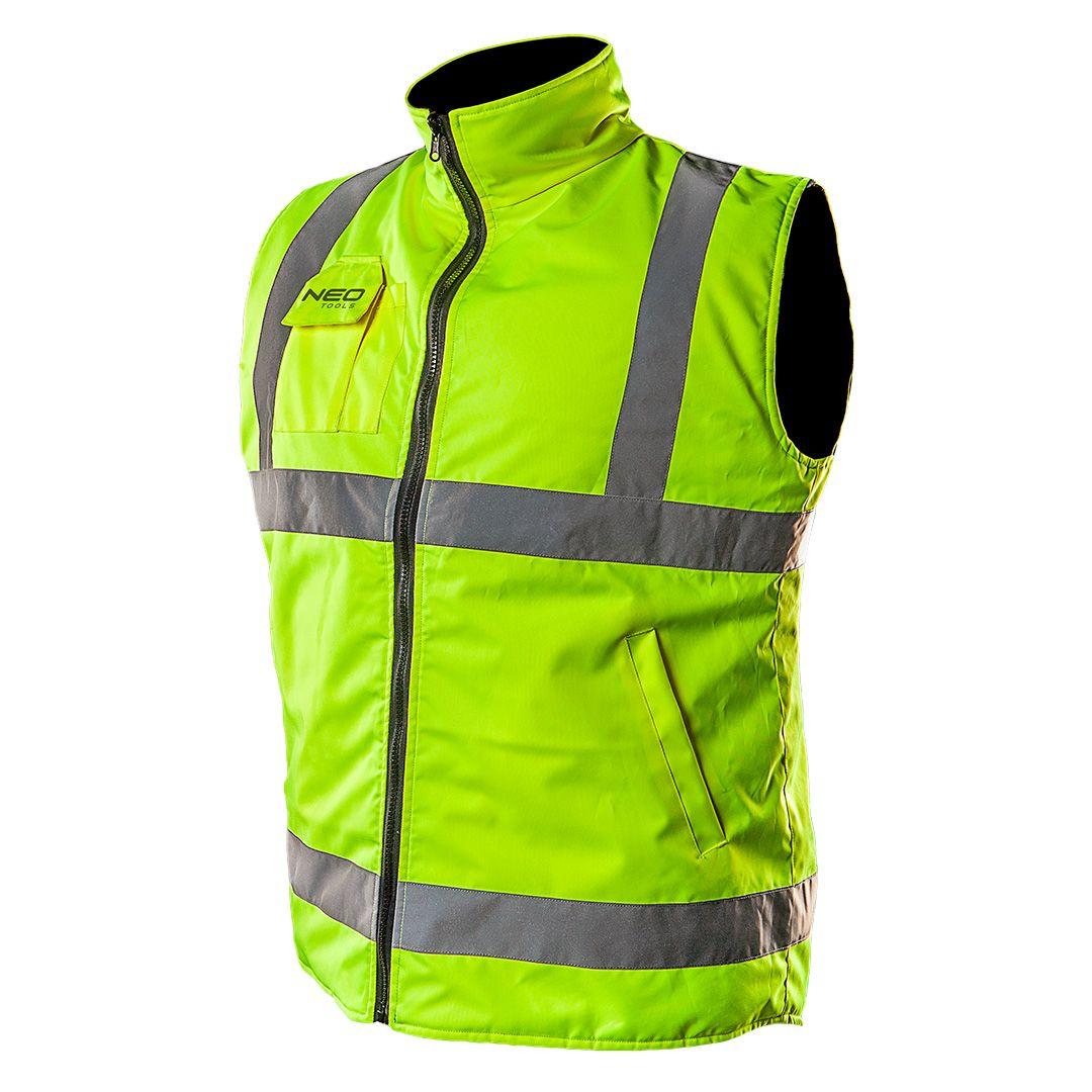 Vesta lucru,impermeabila, doua fete, una reflectorizanta, galben, marime L (52) 81-520-L