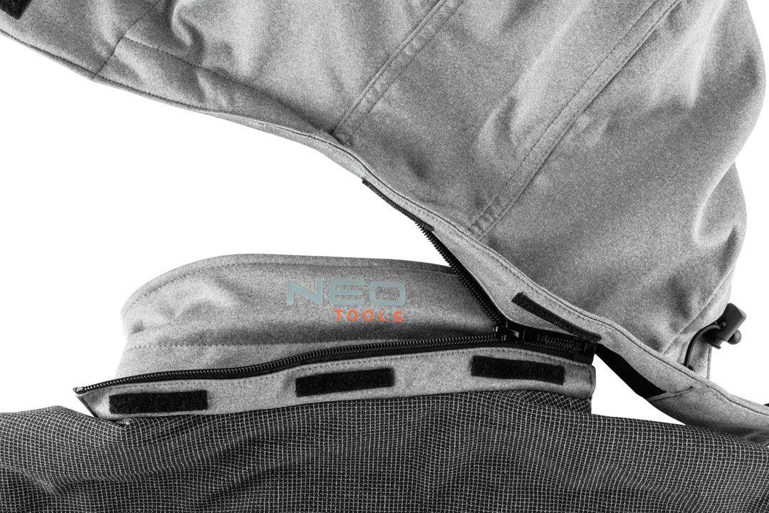 Jacheta de lucru softshell, cu gluga detasabila, marimea XXXL 81-551-XXXL