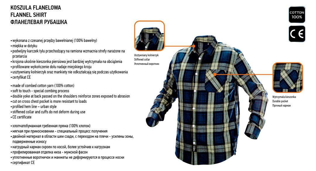 Camasa pentru barbati din flanel, albastru inchis-oliv-negru, marimea XXL 81-541-XXL